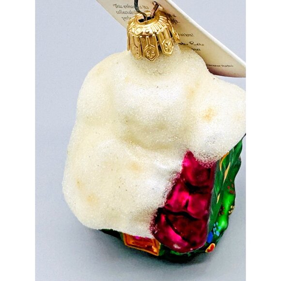 Christopher Radko Wee Berry House Snowman Christmas Ornament 3 inch 1996 - Picture 7 of 8